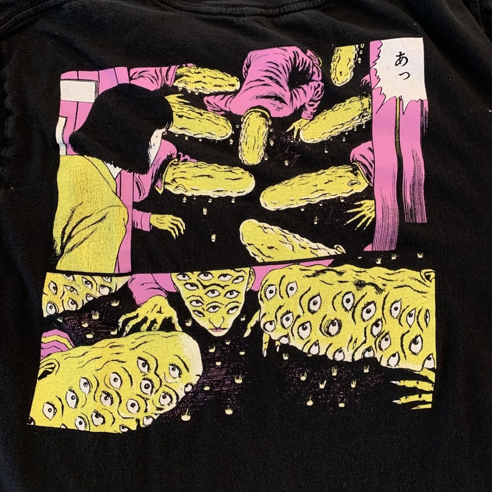 Junji Ito Shirt‎ Mens Black Town Without Streets Horror Manga Anime Graphic Tee